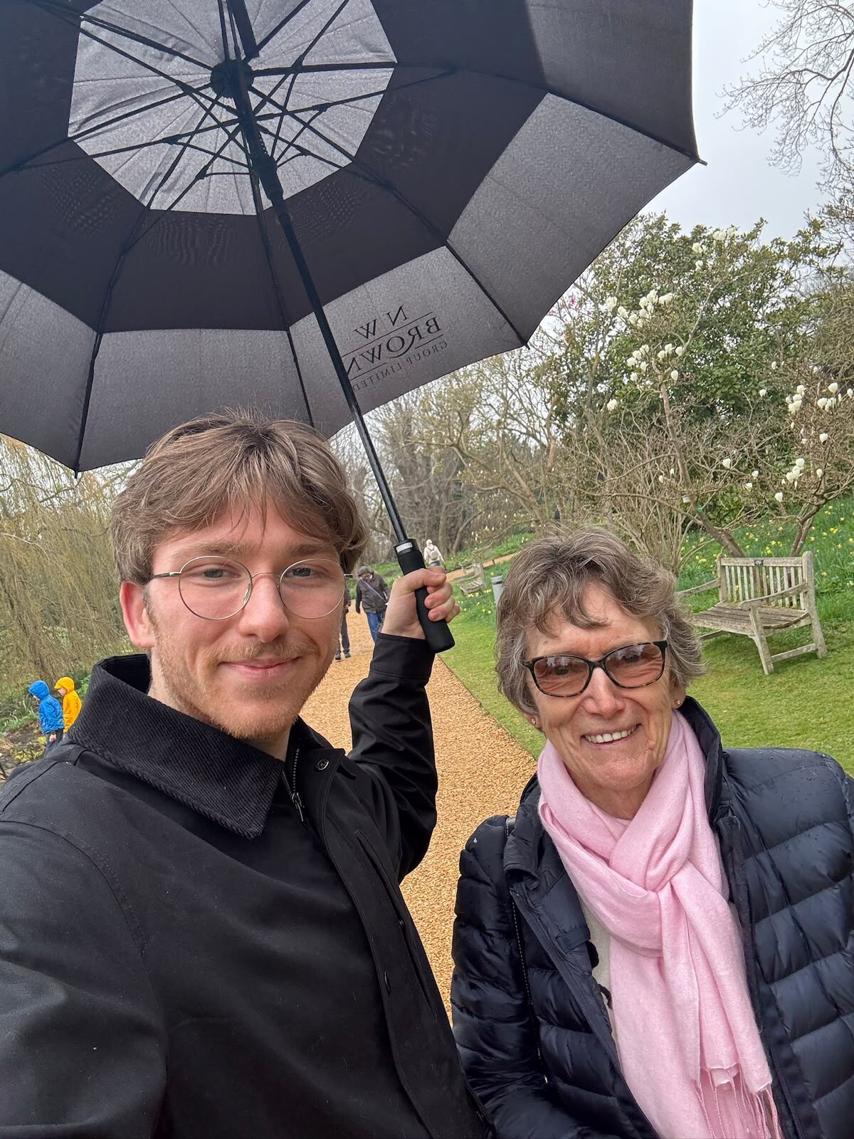 The founder and his Nana in the botanical gardens